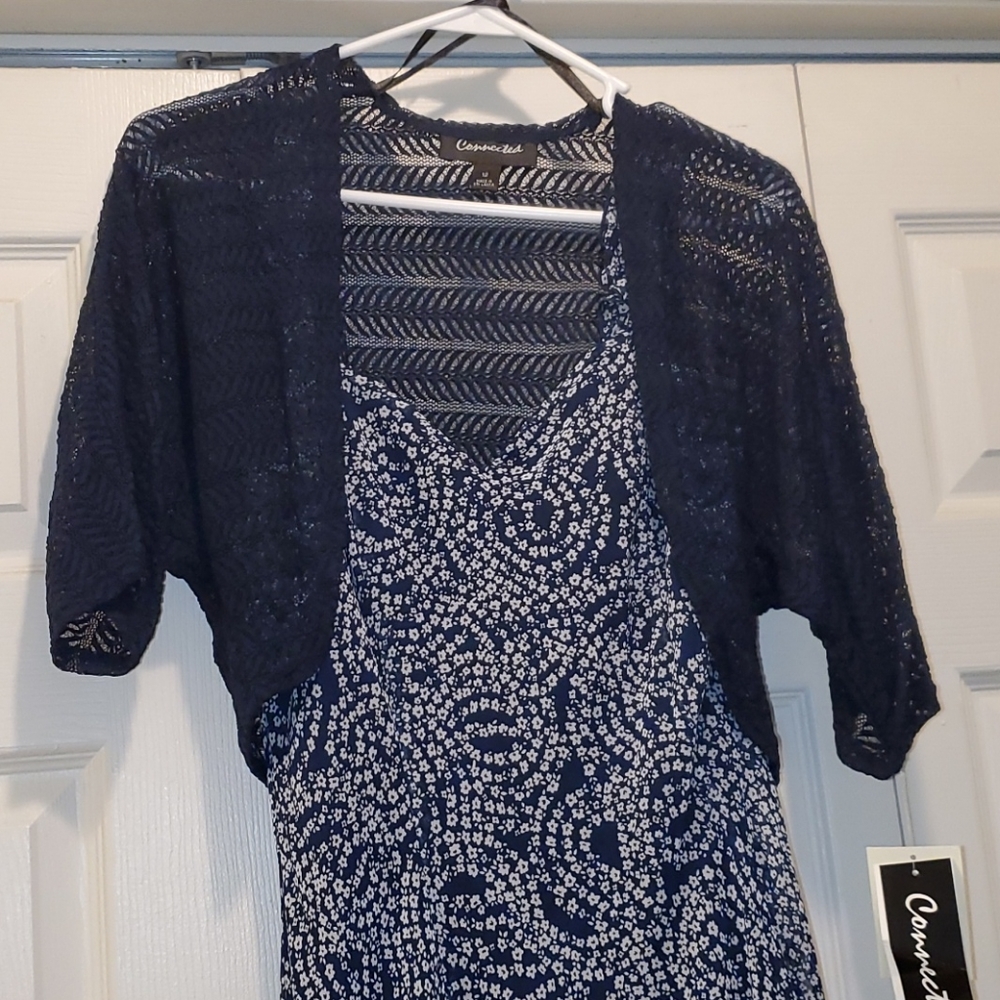 2pc NWT blue and white size 12 dress